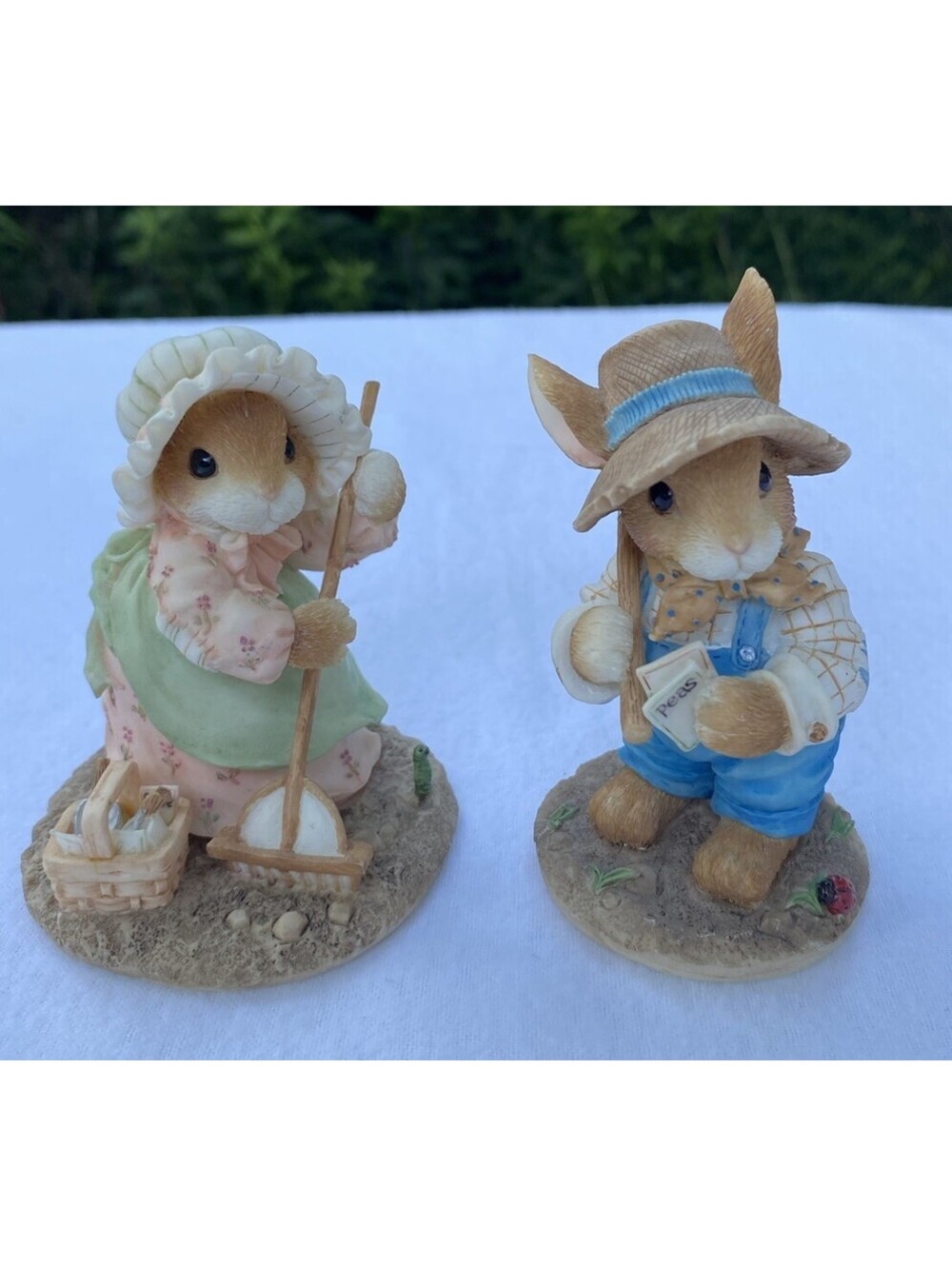 My Blushing Bunnies Lot Of 2 By Priscilla Hillman Vintage Enesco; Friendship